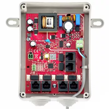 ATTE IPB-5-10A-S4 5-Port Unmanaged PoE+ Switch, 4 PoE Ports, 60W Budget, 10/100 Mbps, Desktop/Wall-Mount, Metal Housing