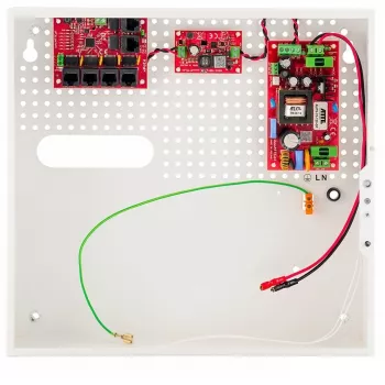 ATTE IPUPS-5-11-F 5-Portų PoE jungiklis su buferine galia, 4x PoE 10/100 Mbps, 90W biudžetas, nevaldomas