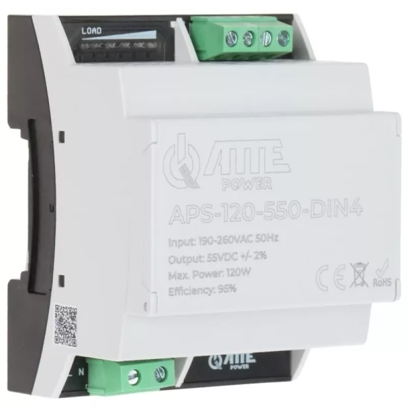 ATTE Switching Power Supply APS-120-550-DIN4 120W 24V 5A DIN Rail