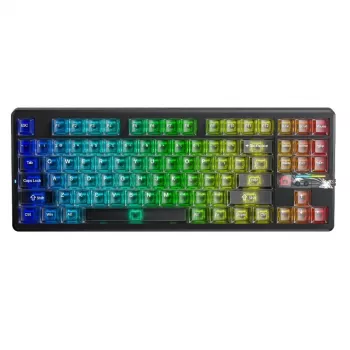 AULA Gasket F87 Pro V2 Black Mist Transparent Leobog X3 RGB klaviatūra