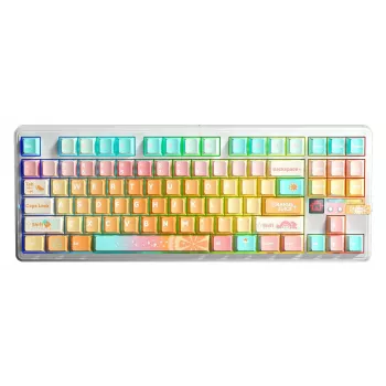 AULA Gasket F87 Pro V2 Orange Soda Kailh Meteorite Ice Cream RGB mechaninė klaviatūra