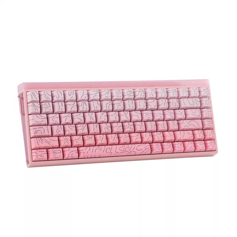 AULA HERO84 HE Pink Gradient Contour Dragon King RGB Gasket Mechaninė Klaviatūra