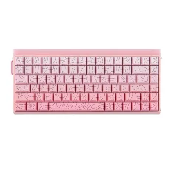 AULA HERO84 HE Pink Gradient Contour Dragon King RGB Gasket Mechaninė Klaviatūra
