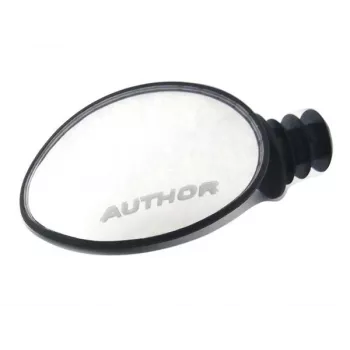 AUTHOR AM-70 Dviračio veidrodėlis 70 mm išgaubtas plačiakampis vairaragalio veidrodėlis miestui, MTB, plentui - juodas