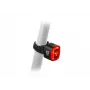 Author Cubus USB įkraunamas galinis dviračio žibintas su automatiniu stabdymo jutikliu, COB LED 70 lm, juoda/raudona