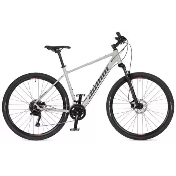 Author Grand 29 Foggy Grey/Black 20 2026 - 29 inch Ratų Triple Butted Alliuminis Kalnų Dviratis, Shimano Altus 2x9, Hidrauliniai Diskiniai Stabdžiai