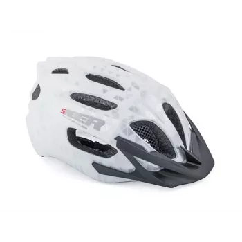 Author Saber X1 Inmold dviračių šalmas - baltas, 53-59 cm, 24 ventiliacijos angos