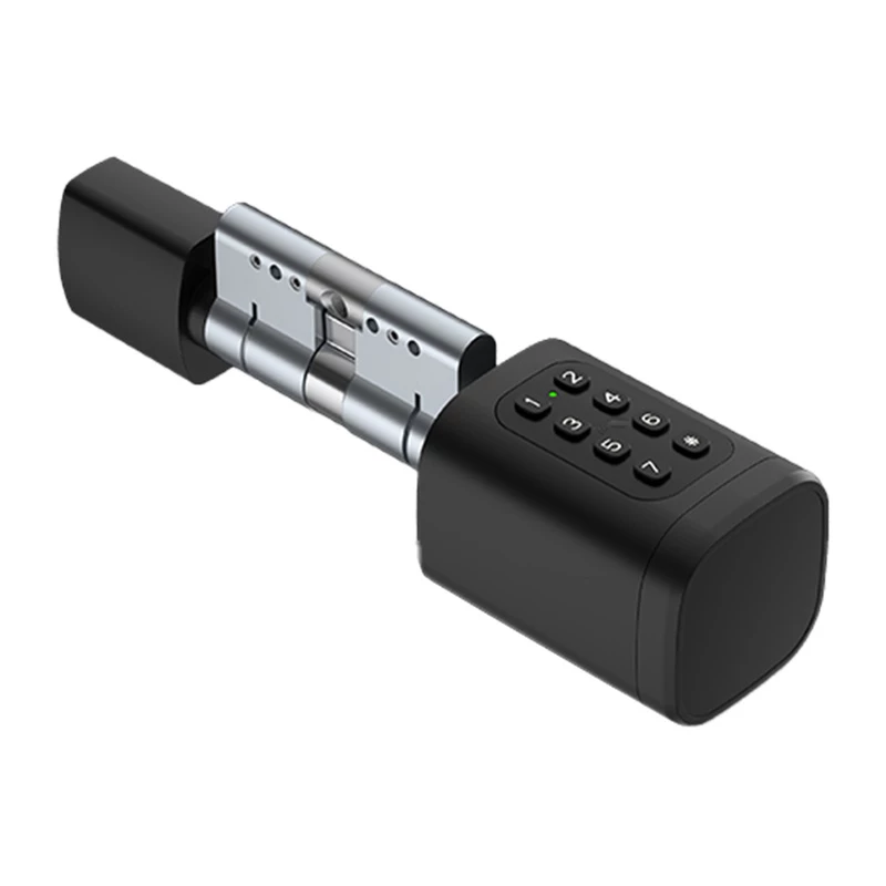 AVATTO SDL-V1-B60 išmaniosios spynos cilindras, 60mm, pirštų atspaudų, Bluetooth, Zigbee, juodas
