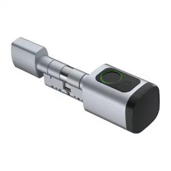 AVATTO SDL-V1-S90 Išmanusis Pirštų antspaudų Spynos Cilindras, 90mm Reguliuojamas Euro Profilis, Sidabrinė, Bluetooth & Tuya Programėlė, Beraktis Įėjimas, Cinko Lydinys