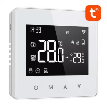 AVATTO WT198 WiFi Smart Thermostat su LCD jutikliniu ekranu, veikia su Tuya Smart Life, Alexa, Google Assistant