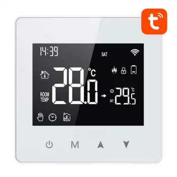 AVATTO WT198 WiFi Smart Thermostat su LCD jutikliniu ekranu, veikia su Tuya Smart Life, Alexa, Google Assistant