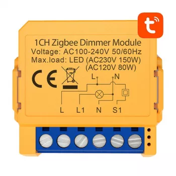 AVATTO ZDMS16-1 ZigBee išmanusis kištukinis jungiklis, suderinamas su TUYA