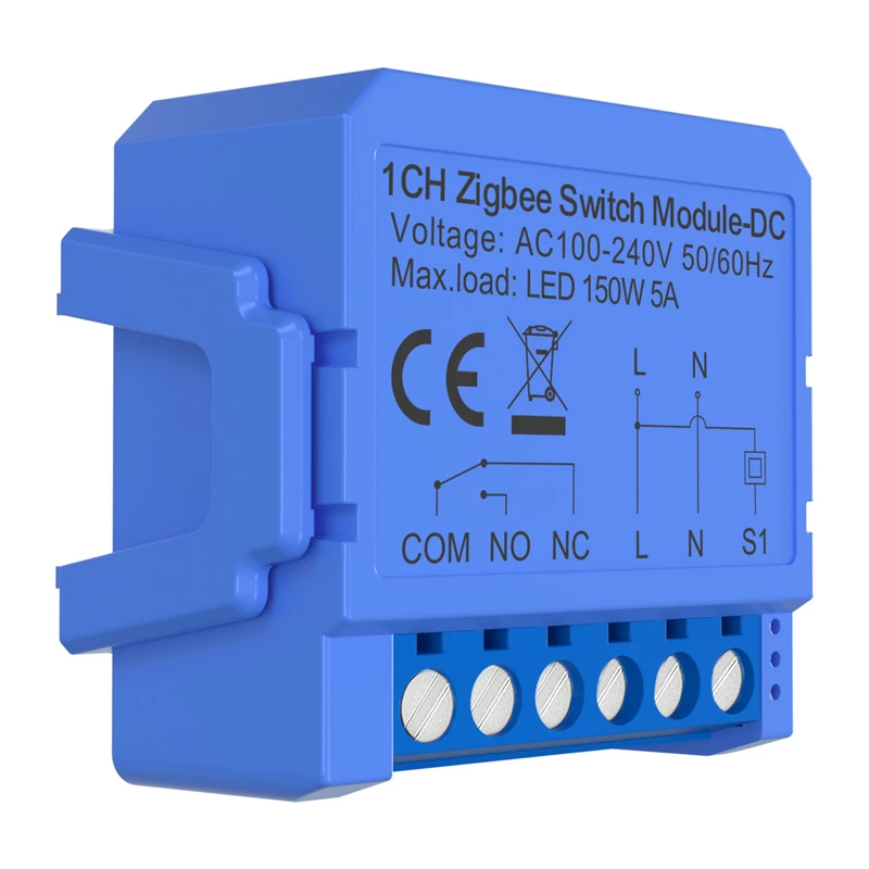 Avatto ZWSM16-DC-1 išmanusis ZigBee 3.0 1 kanalo jungiklio modulis su įtampos neturinčiu sausuoju kontaktu