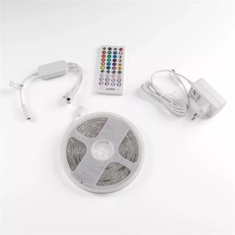 Avide LED juosta Blister 12V 16W RGB 5m su IR nuotolinio valdymo pultu