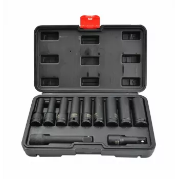 AWTOOLS 1/2 colio giluminis smūginis veržliarakčių komplektas, 11 dalių, 8-21 mm, Black Line