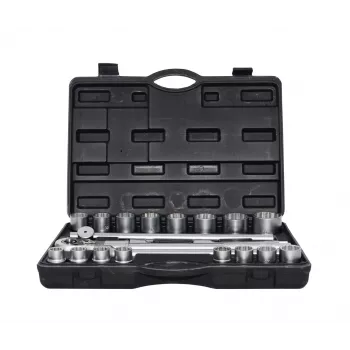AWTOOLS 21 dalių 3/4 inch pavaros 12 taškų metrinis veržliarakčių rinkinys su reketu ir dėklu