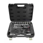 AWTOOLS 72 dalių 1/2 colio ir 1/4 colio pavaros veržliarakčių komplektas BLACK LINE