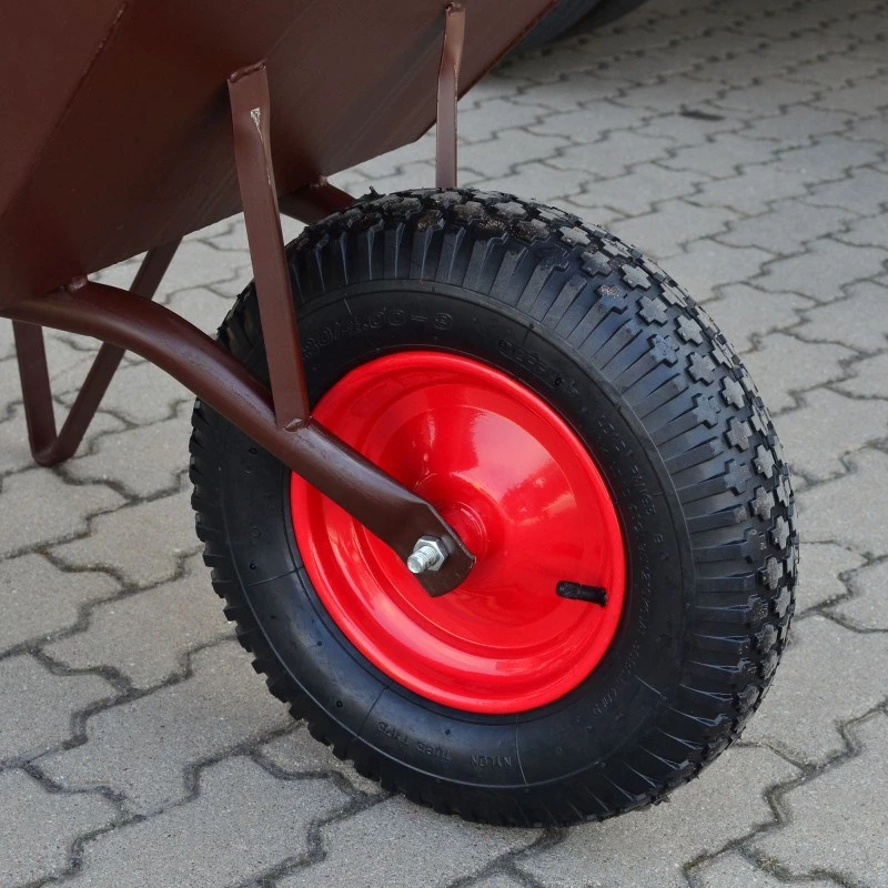 AWTOOLS AW00038 Sodo vežimėlis / Karutis 100L 200kg 4 ratų savivartis žalias