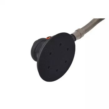 AWTOOLS AW10311BL Pneumatinis atsitiktinės orbitos šlifuoklis 150 mm 6 colių oro šlifuoklis su Hook & Loop padu, galiniu išmetimu, įmontuotu reguliatoriumi, 10 000 aps./min., 90 PSI, su dulkių maišeliu ir veržliarakčiu
