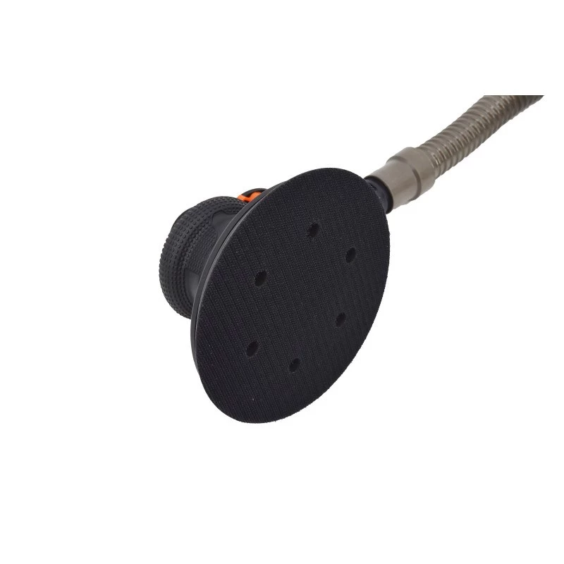AWTOOLS AW10311BL Pneumatinis atsitiktinės orbitos šlifuoklis 150 mm 6 colių oro šlifuoklis su Hook & Loop padu, galiniu išmetimu, įmontuotu reguliatoriumi, 10 000 aps./min., 90 PSI, su dulkių maišeliu ir veržliarakčiu