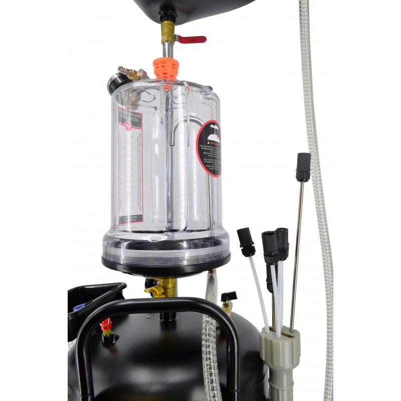 AWTOOLS AW10415BL Rankinis rotacinis alyvos siurblys 200L statinėms, 20 L/min, ketaus, teleskopinis įsiurbimo vamzdis, 2 inch BSP