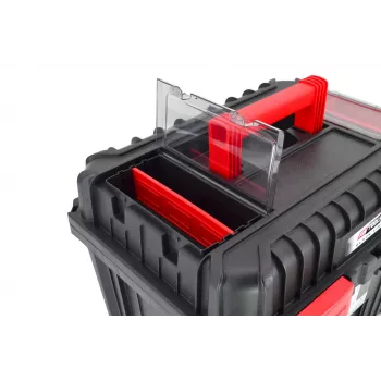 AWTOOLS AW30533BL 12 Skyrių Įrankių Organizatorius Dėžutė su Skaidriu Dangčiu, Juoda