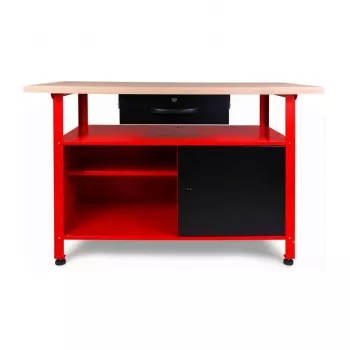 AWTOOLS AW30901 Darbo stalas 120x60x85 cm juodas/raudonas