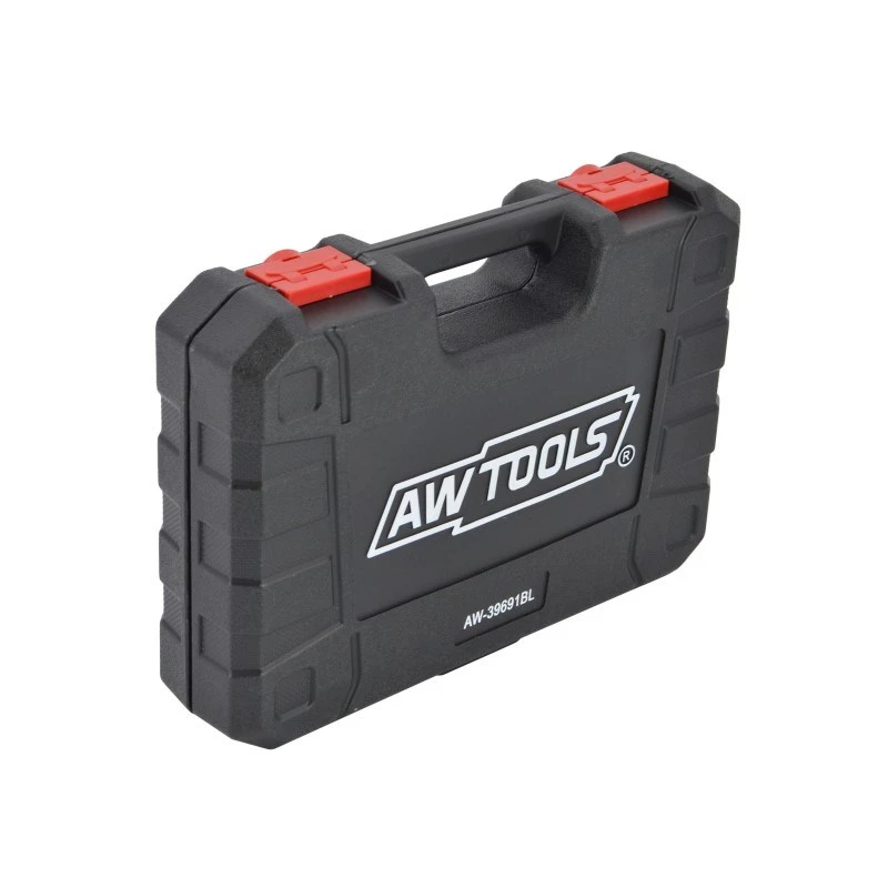AWTOOLS AW38691BL 171-dalių 1/4 colio, 3/8 colio, 1/2 colio pavaros veržliarakčių komplektas su reketais, prailginimais, antgaliais ir formuotu dėklu