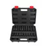 AWTOOLS AW38695BL 95 dalių chromuoto vanadžio lizdų rinkinys su 1/4 colio, 3/8 colio, 1/2 colio reketais, lizdais, antgaliais, veržliarakčiais ir dėklu