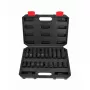 AWTOOLS AW38695BL 95 dalių chromuoto vanadžio lizdų rinkinys su 1/4 colio, 3/8 colio, 1/2 colio reketais, lizdais, antgaliais, veržliarakčiais ir dėklu