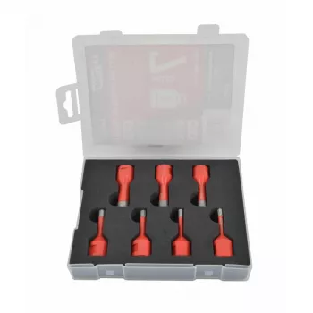 AWTOOLS AW47307 7 dalių HSS grąžtų rinkinys DIN 338 – 2-10 mm metalo, medžio ir plastiko gręžimui