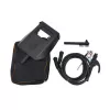 AWTOOLS AW50507BL Automatinis suvirinimo šalmas su saulės elementu ir ličio baterija, šešėlis 9-13, 92x42 mm matymo laukas