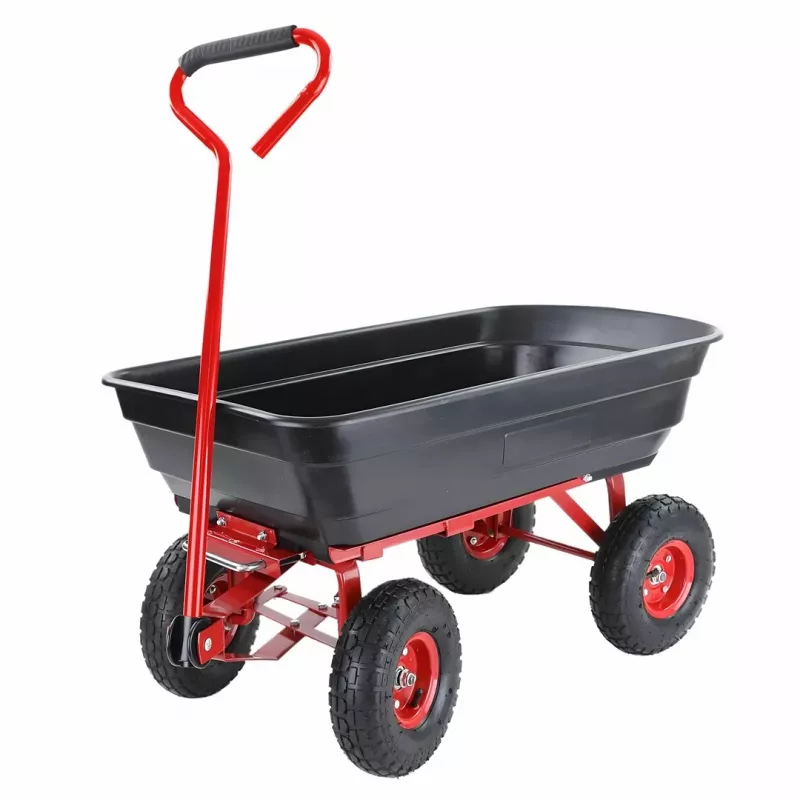 AWTOOLS Sodo vežimėlis / Savivartis 4 ratai 75L