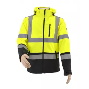AWTOOLS Softshell Striukė T3 Didelio Matomumo Atšvaitinė XL Geltona/Juoda