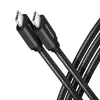 AXAGON BUCM-CM15AB USB-C į USB-C 2.0 laidas, 1,5 m, PD 60W, 3A, pintas - juodas