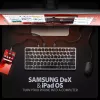 AXAGON HMC-KB-US USB-C klaviatūra su 9-in-1 šakotuvu, US QWERTY, 4K HDMI, Gigabit LAN, kortelių skaitytuvu, 0,6 m
