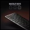 AXAGON HMC-KB-US USB-C klaviatūra su 9-in-1 šakotuvu, US QWERTY, 4K HDMI, Gigabit LAN, kortelių skaitytuvu, 0,6 m