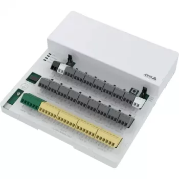 AXIS A9920 I/O Relės išplėtimo modulis – 8 konfigūruojami prievadai, RS485, DIN bėgelio montavimas