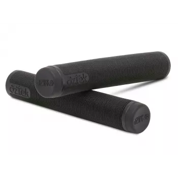 Aztek Lite Grips Black - Paspirtuko rankenos su galiniais dangteliais, 160 mm, 22,2 mm vidinis skersmuo