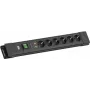 Bachmann CONNECTUS 6 lizdų apsaugos nuo viršįtampių ilgiklis su jungikliu, 2 m kabelis, juodas BM005911