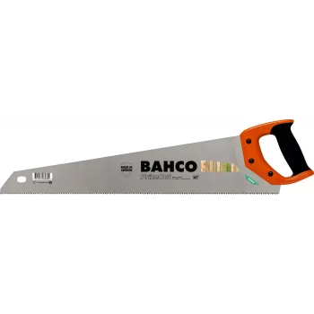 Bahco 16 colių hardpoint rankinis pjūklas su XT dantukais, 7/8 TPI, ergonomiška dviejų medžiagų rankena, apsauginė nuo rūdžių danga, skirta medienai, drožlių plokštėms ir fanerai (08NP16U78HP)