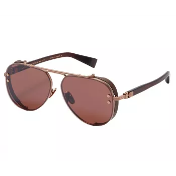 BALMAIN BPS-125E-62 Vyriški pilotiniai akiniai nuo saulės, ginklo metalo spalvos, 62 mm