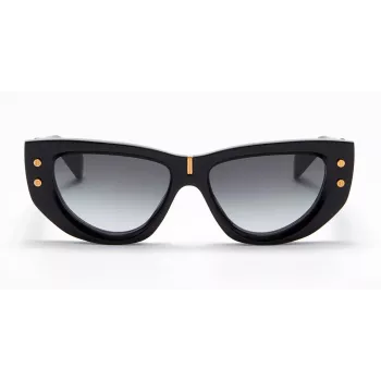Balmain BPS-151A-55 moteriški akiniai nuo saulės, juodas acetatas, pilki polikarbonato lęšiai, 55 mm