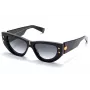 Balmain BPS-151A-55 moteriški akiniai nuo saulės, juodas acetatas, pilki polikarbonato lęšiai, 55 mm