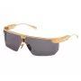 BALMAIN Unisex akiniai nuo saulės BPS-147A-142 Juodas acetatinis kvadratinis rėmas Pilki nailoniniai lęšiai 43/27/147 mm