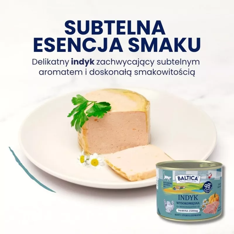 BALTICA Smaki regionów Turkey Mono - Šlapias kačių maistas - 400g