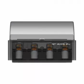 BambuLab AMS 2 Pro Automatic Material System, skirta Bambu Lab 3D spausdintuvams, 4 ritės kelių spalvų spausdinimas, RFID gijos aptikimas, drėgmės kontrolė, juoda