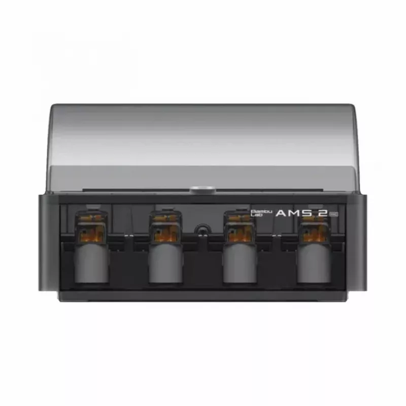 BambuLab AMS 2 Pro Automatic Material System, skirta Bambu Lab 3D spausdintuvams, 4 ritės kelių spalvų spausdinimas, RFID gijos aptikimas, drėgmės kontrolė, juoda