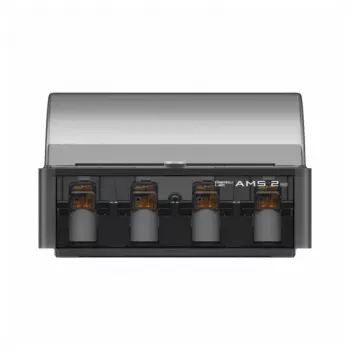 BambuLab AMS 2 Pro Automatic Material System, skirta Bambu Lab 3D spausdintuvams, 4 ritės kelių spalvų spausdinimas, RFID gijos aptikimas, drėgmės kontrolė, juoda