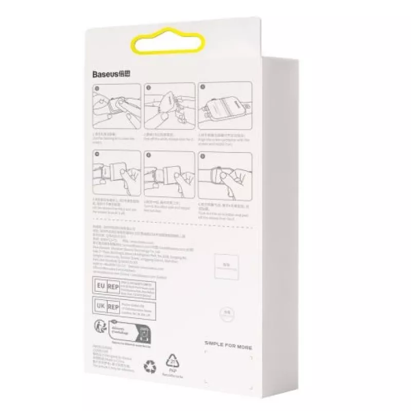 Baseus 41mm NanoCrystal apsauginė plėvelė, skirta Apple Watch 7/8/9, 2 vnt., skaidri
